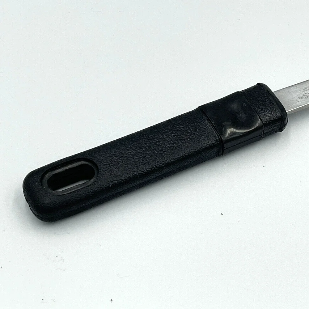 Best Results EKCO Stainless Slotted Kitchen Spoon Cooking Black Plastic Handle